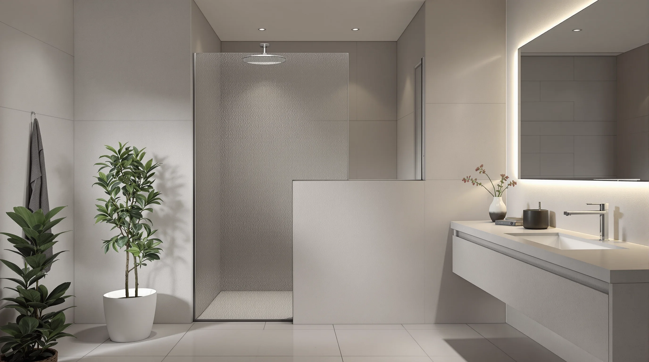 Baños con muro en la ducha: las ventajas para ganar privacidad y estilo