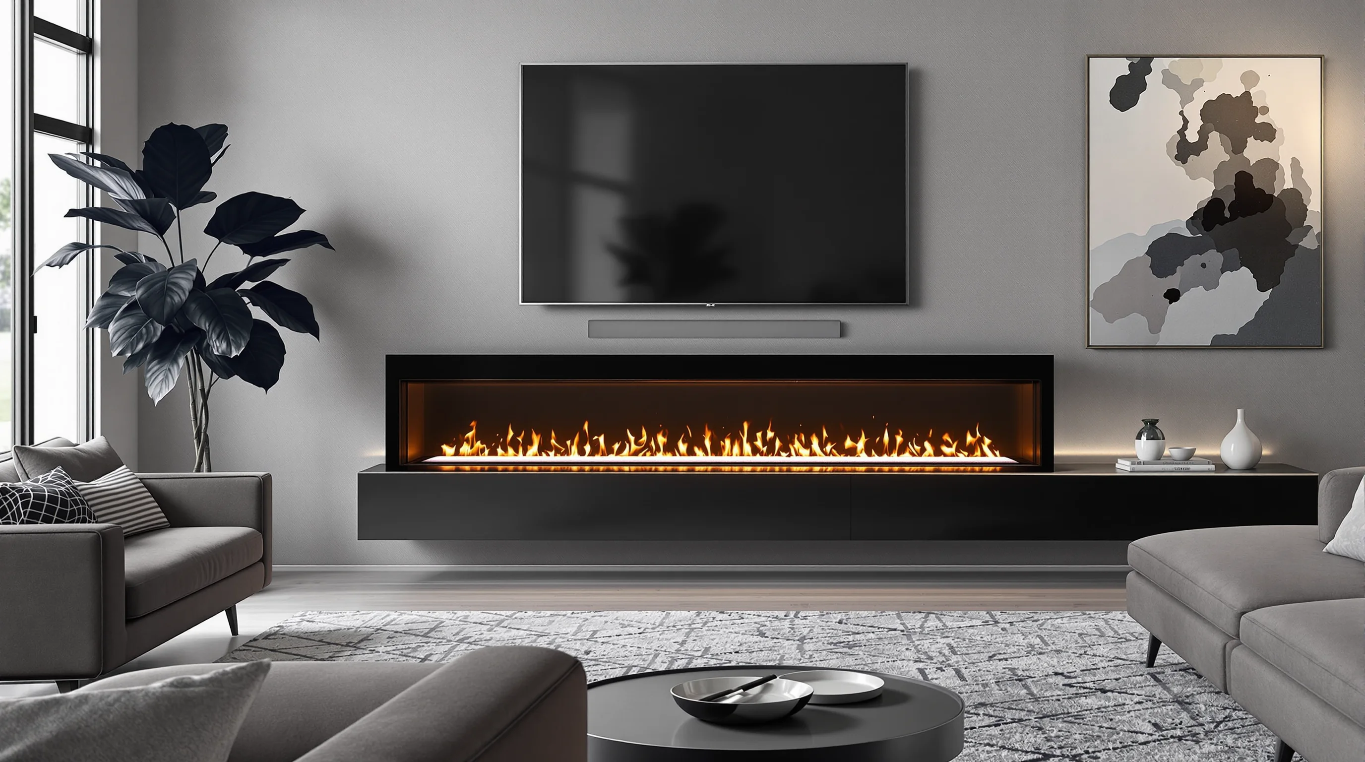 Mueble con chimenea: las tendencias destacadas para un salón elegante